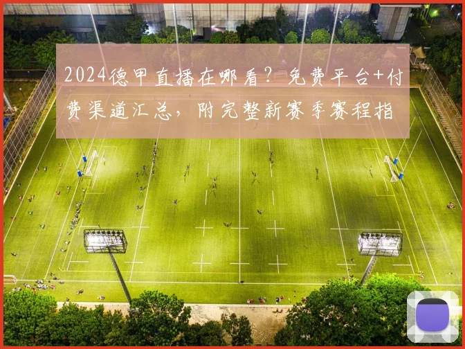 2024德甲直播在哪看？免费平台+付费渠道汇总，附完整新赛季赛程指南